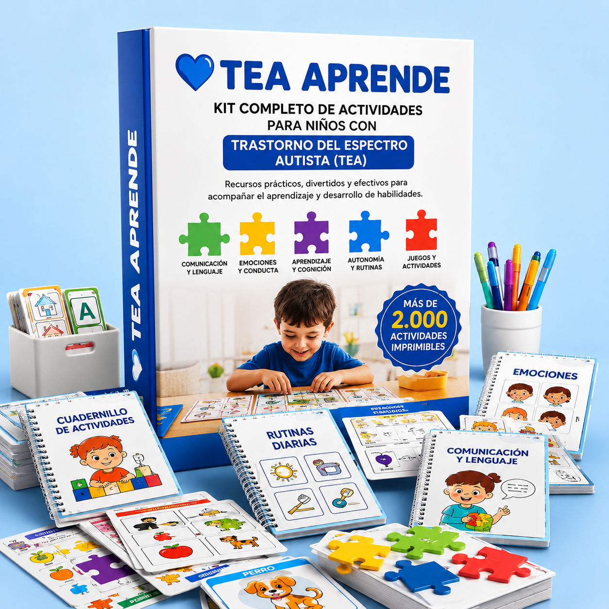 💙 TEA Aprende Kit Completo de Actividades para Niños con Autismo (TEA)