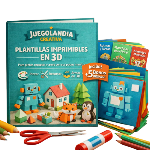 PACK CREATIVIDAD TOTAL PLANTILLAS PARA PINTAR, RECORTAR Y ARMAR